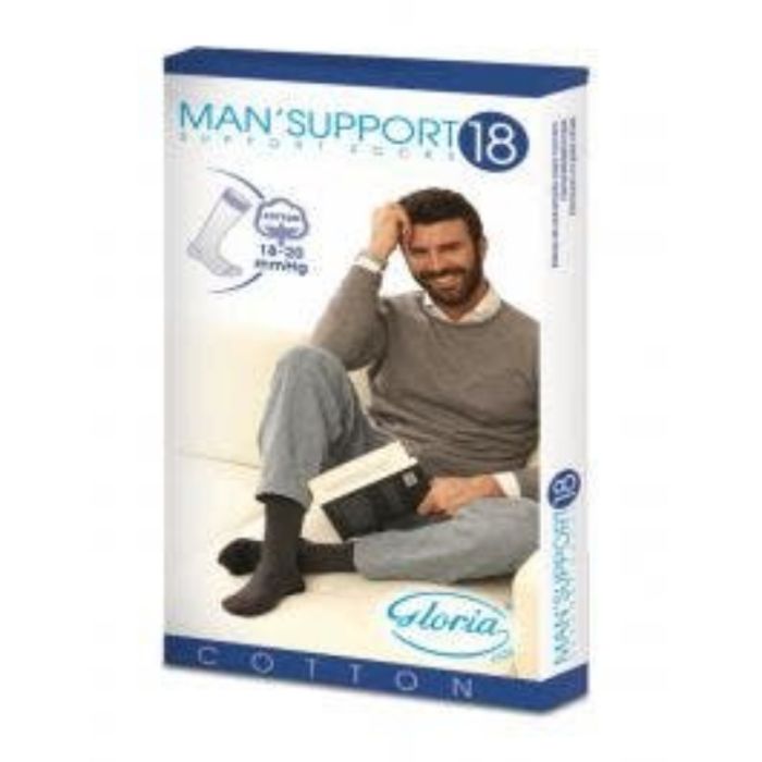 Gloria Med Man Support 18 Gambaletto Nero T4