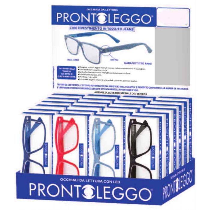 Occhiale Da Lettura Premontato Prontoleggo Jeans Nero +3,00 - Farmacia