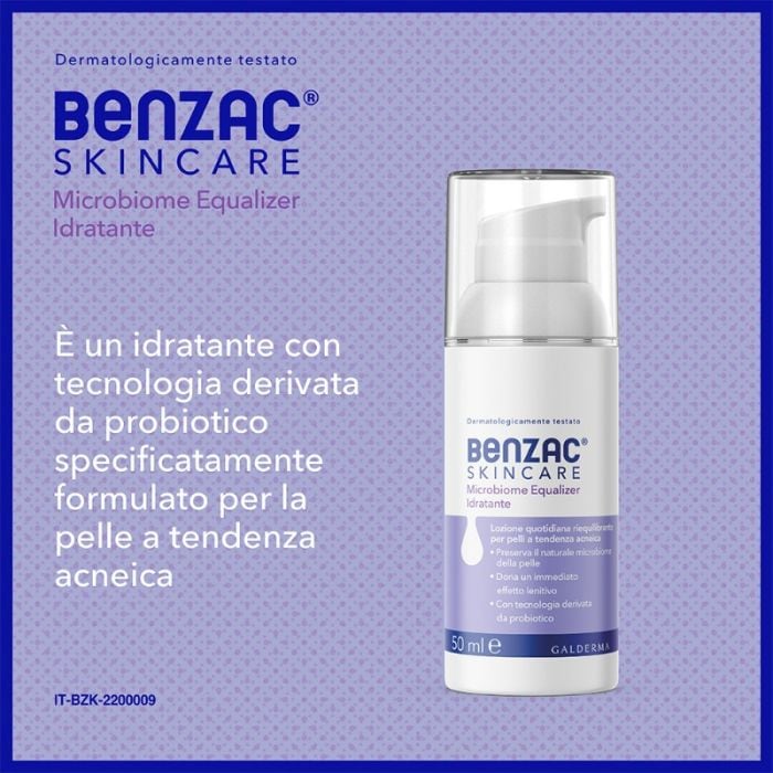 Benzac Skincare Microbiome Equalizer, Lozione Idratante Viso