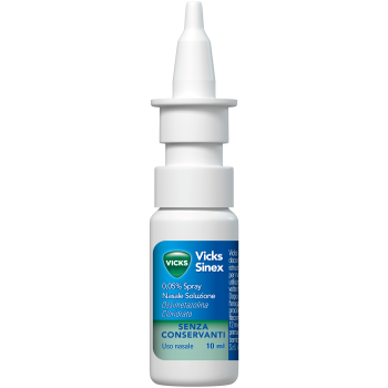 Vicks Sinex Spray Nasale 10 Ml 0,5 Mg/Ml Senza Conservanti