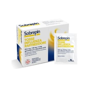 Sobrepin Tosse Influenza Raffreddore Orale Grat 10 Buste 650Mg + 20 Mg + 4 Mg