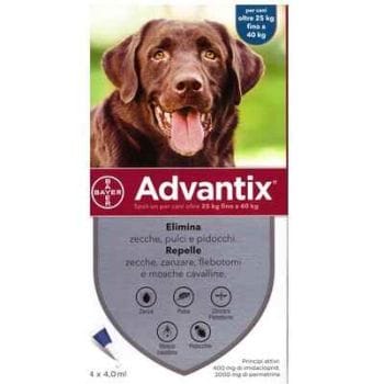 Bayer  Advantix Spot On cani  25 - 40 Kg  4 pipette