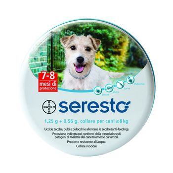 SERESTO*collare antiparassitario 12,5 g (38 cm) per cani (peso fino a 8 Kg)