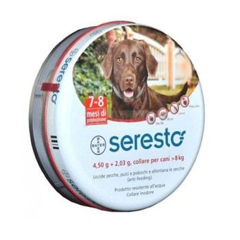 SERESTO*collare antiparassitario 45 g (70 cm) per cani (pesosuperiore a 8 Kg)