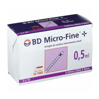 Bd Siringa Per Insulina 0,5 30G 8 Mm 30 Pezzi