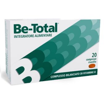 Be-Total Integratore Alimentare Vitamina B Vitamina B12 Acido Folico Energia Adulti 20 Compresse