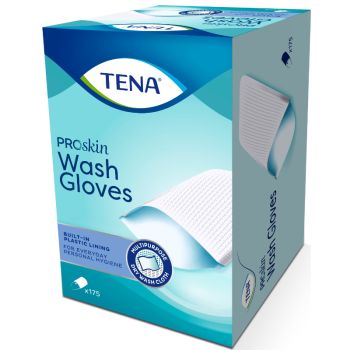 Tena Wash Glove Guanti Con Barriera 175 Pezzi