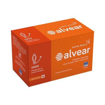 Alvear 1000 Integratore Energetico Con Pappa Reale Gusto Arancia 10 Flaconcini - Farmaciauno.it