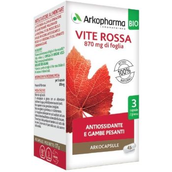 Arkocapsule Vite Rossa Integratore Per Gambe Pesanti 45 Capsule