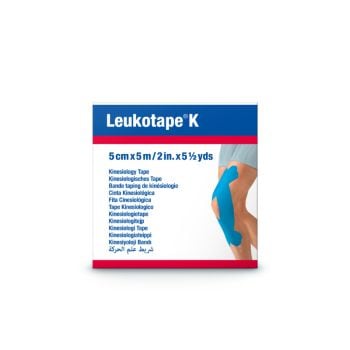 Leukotape K Taping Cerotto Elastico Azzurro 5X500 Cm