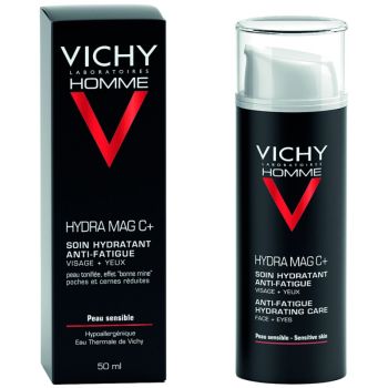 Vichy Homme Hydra Mag C + Trattamento Idratante Anti -Fatica Viso + Occhi 50 Ml