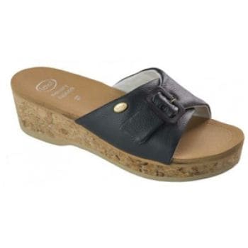 Wappy Leather Womens Memory Cushion Navy Blue 42