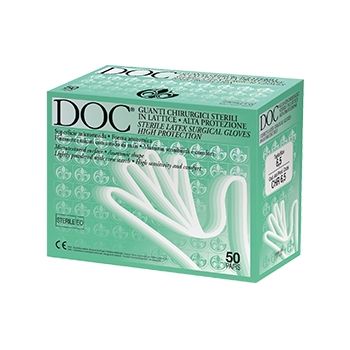 GUANTO CHIRURGICO IN LATTICE SUPERFICIE MICRORUVIDA TALCATO50 PAIA ARTICOLO CHR 7,5