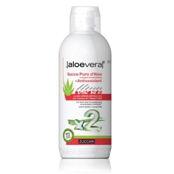 Zuccari Aloe Vera 2 Succo Puro Aloe + Antiossidanti 1000 Ml