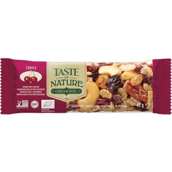 Taste Of Nature Barretta Ciliegie E Noci Pecan Bio 40G