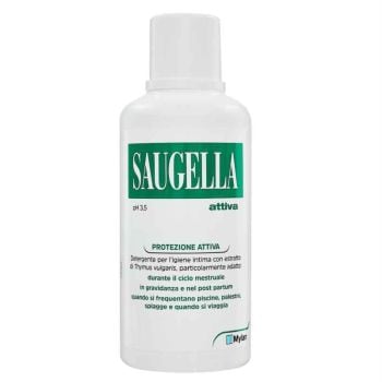 Saugella Linea Attiva Verde Dermoliquido Detergente Intimo Delicato 500 Ml