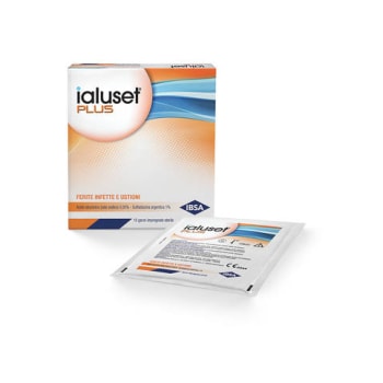 Ialuset Plus Garze Impregnate Sterili Per Ferite Infette E Ustioni 10X10 Cm 10 Pezzi