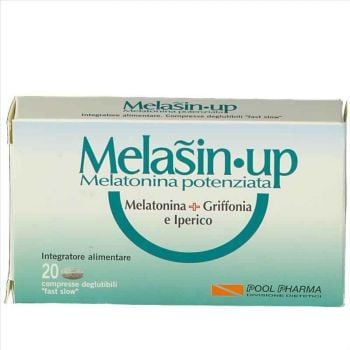 Melasin-Up Integratore Sonno Melatonina Potenziata 20 Compresse