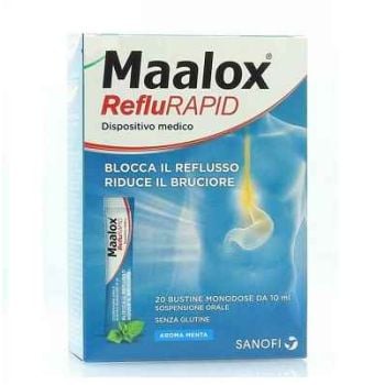 Maalox Reflurapid Integratore Per Il Bruciore Di Stomaco 20 Bustine