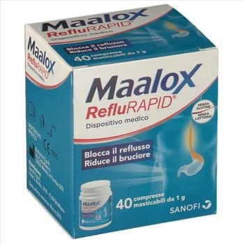 Maalox Reflurapid Integratore Per Il Bruciore Di Stomaco 40 Compresse Masticabili