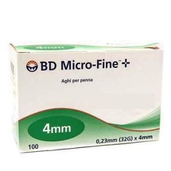 Bd Micro-Fine Aghi 32Gx4Mm Per Penna Insulina 100 Pezzi