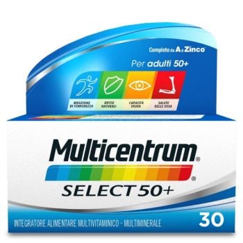 Multicentrum Select 50+ Integratore Alimentare Multivitaminico Multiminerale Vitamina B Calcio 30 Compresse