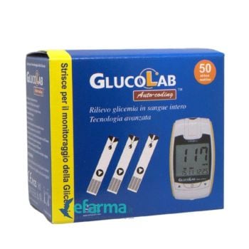 Strisce Misurazione Glicemia Glucolab Auto Coding Ad Elettrodo 50 Pezzi