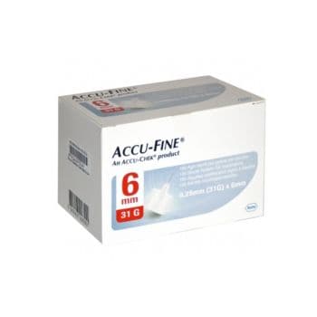Accu-Fine Aghi Penna Per Insulina 6Mm 31G 100 Pezzi