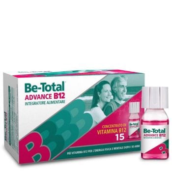 Be-Total Advance B12 Integratore Alimentare Vitamina B12 Vitamina B Zinco 15 Flaconcini