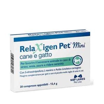 Nbf Lanes Relaxigen Pet Mini Mangime Complementare Cane/Gatto 20 Compresse