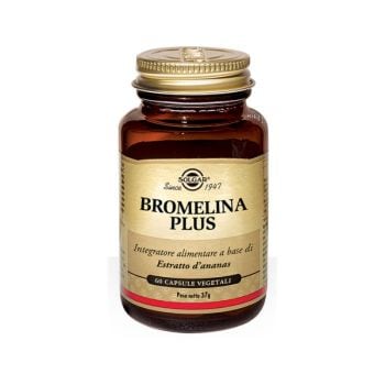 Solgar Bromelina Plus Integratore Drenante 60 Capsule