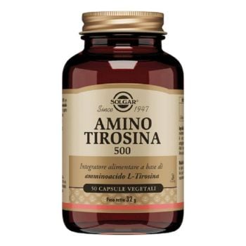 Solgar Amino Tirosina 500 Integratore Tiroide 50 Capsule Vegetali