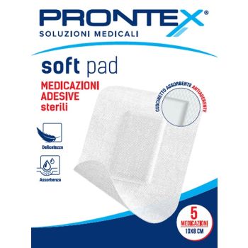 MEDICAZIONE ADESIVA STERILE PRONTEX SOFT PAD 10X8 CM