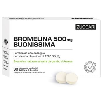 BROMELINA 500 BUONISSIMA INTEGRATORE PER DRENAGGIO E FUNZIONALITÀ MICROCIRCOLO 30 COMPRESSE