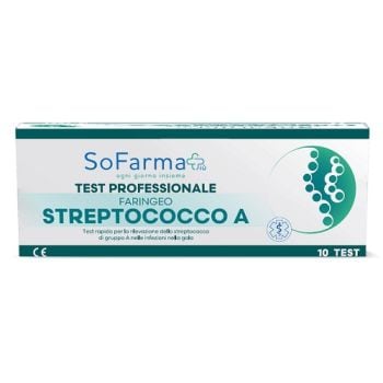 Test Rapido Faringeo Strepto A Sofarmapiu' Rilevazione Antigene Streptococco A Su Tampone Faringeo Mediante Immunocromatografia Professionale 10 Pezzi