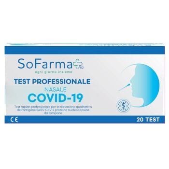 Test Antigenico Rapido Covid-19 Sofarmapiu' Nasale Rilevazione Qualitativa Antigeni Sars-Cov-2 In Tamponi Nasali 20 Pezzi Uso Professionale