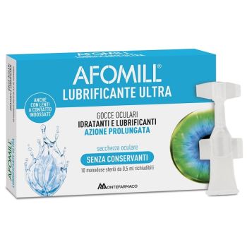 Afomill Lubrificante Ultra Gocce Oculari 10 Flaconcini 0,5 Ml