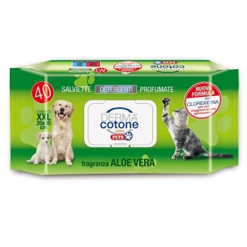 Dermacotone Salviettine Pet Aloe 40 Pezzi