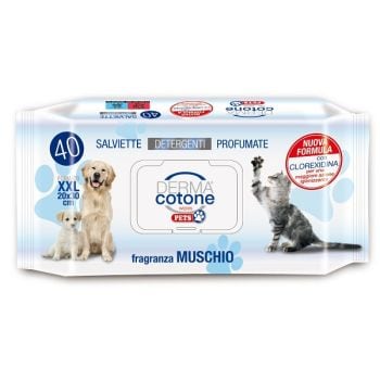 Dermacotone Salviettine Pet Muschio Bianco 40 Pezzi
