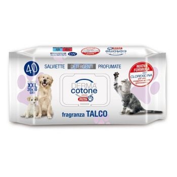 Dermacotone Salviettine Pet Talco 40 Pezzi