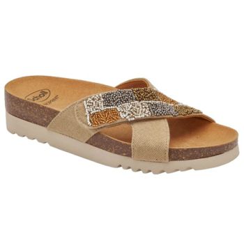 CALZATURA ORTOPEDICA DONNA LA SERENA STRAP CANVAS+BEADS BIS W SAND 38