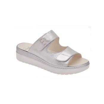 CALZATURA VERSILIA PRINTED LEATHER W SILVER TAGLIA 37