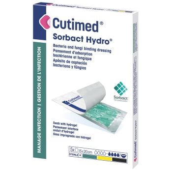 Medicazione Idrofobica Cutimed Sorbact Hydro 7,5X7,5 Cm 10 Pezzi