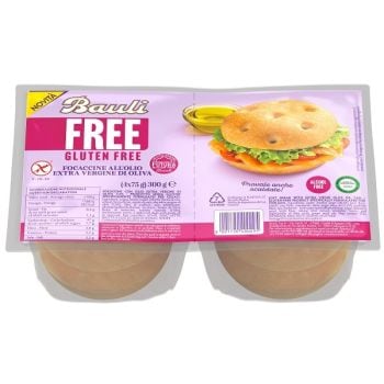 bauli free focaccine olio extra vergine oliva 4 pezzi da 75g 951360534l