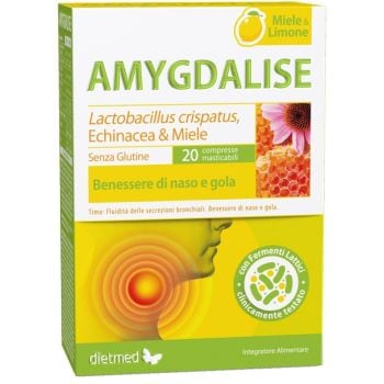 Amygdalise Miele Limone 20 Compresse Masticabili