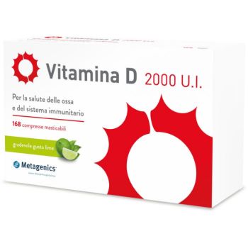 Vitamina D 2000 U.i. Integratore Sistema Immunitario E Ossa 168 Compresse Masticabili