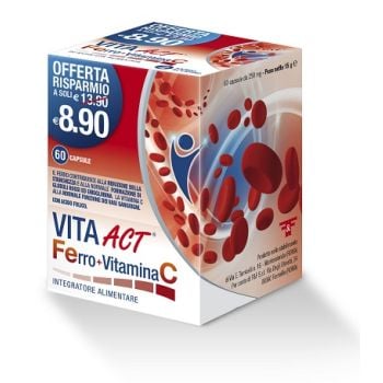 Vita Act Ferro + Vitamina C Integratore 60 Capsule