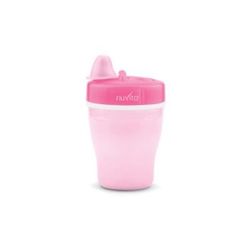 Nuvita Tazza Doppio Isolamento Termico E Beccuccio Rigido Rosa 12 M+ 200 Ml