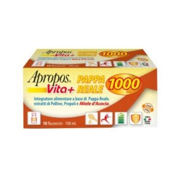 Apropos Pappa Reale 1000 Mg Integratore Di Pappa Reale Con Miele D'acacia 10 Flaconcini
