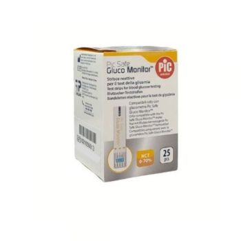 Strisce Misurazione Glicemia Pic Gluco Monitor 25 Pezzi